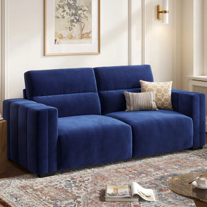 Hikky Deep Seat 2 Seater Sofa with Wooden Frame - Wooden Bazar