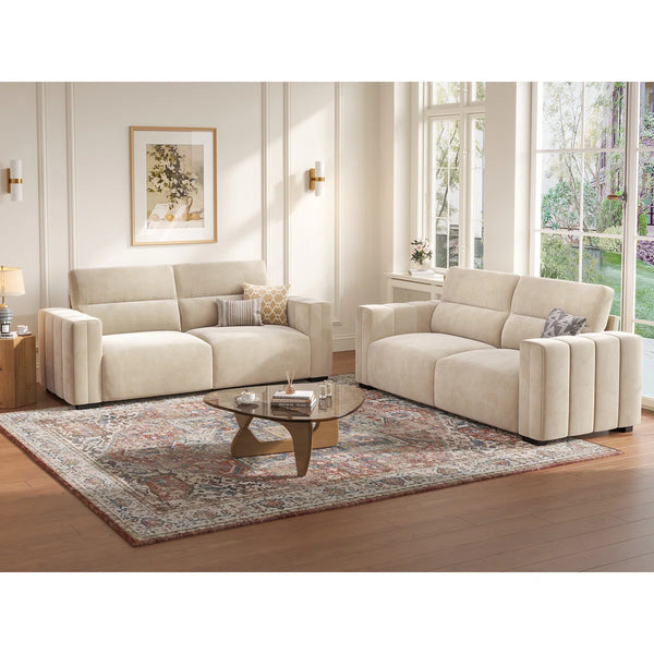 Comfy Loveseat Sofa with Deep Seat & High-Rebound Cushions