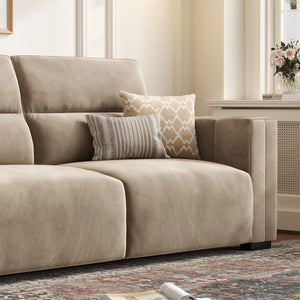 Hikky Deep Seat 2 Seater Sofa with Wooden Frame - Wooden Bazar