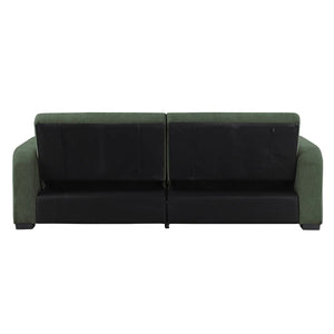 84.5" Convertible Sofa Bed, Upholstered Sleeper Sofa with Pillows for Living Room and Guest Room  Wooden Bazar