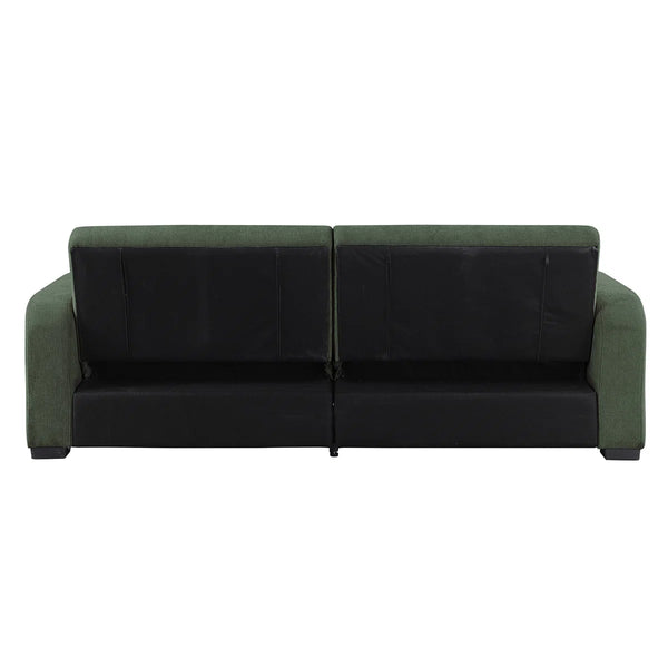 84.5" Convertible Sofa Bed, Upholstered Sleeper Sofa with Pillows for Living Room and Guest Room  Wooden Bazar