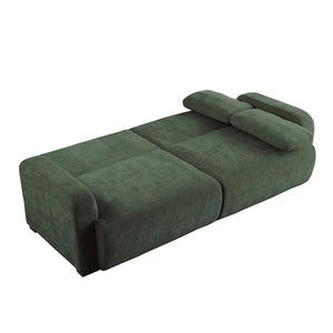84.5" Convertible Sofa Bed, Upholstered Sleeper Sofa with Pillows for Living Room and Guest Room  Wooden Bazar