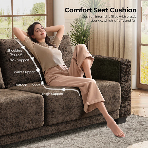 Oversized 2-Seater Sofa with Extra Deep Seats for Living Room