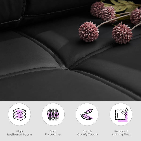 Recks Modern 3 Seater Sofa - Wooden Bazar