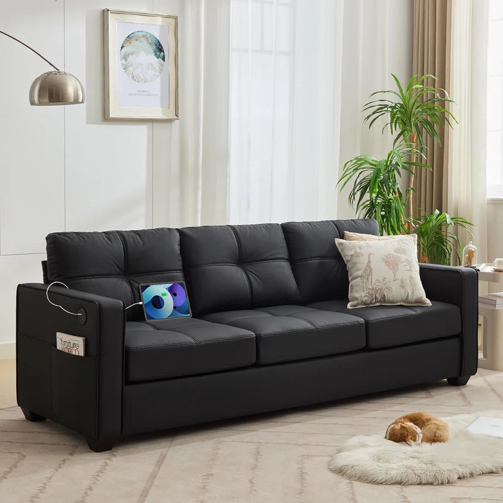 Sinsix Modern 3 Seater Sofa - Wooden Bazar