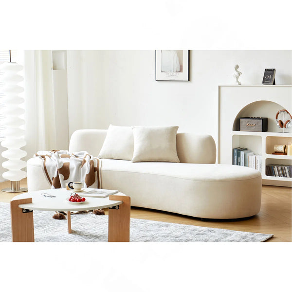 90.2'' Wide half moon design sofa  Wooden Bazar