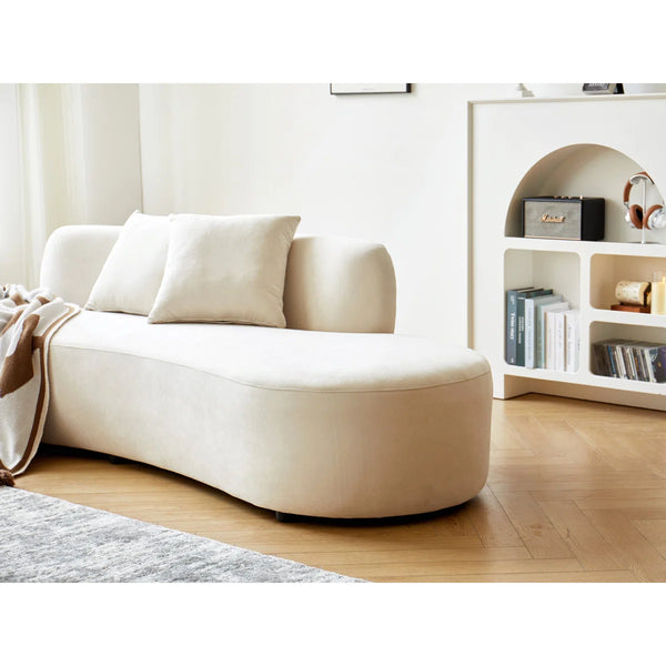 90.2'' Wide half moon design sofa  Wooden Bazar