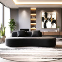 90.2'' Wide half moon design sofa  Wooden Bazar