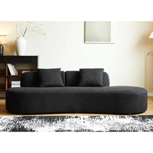 90.2'' Wide half moon design sofa  Wooden Bazar
