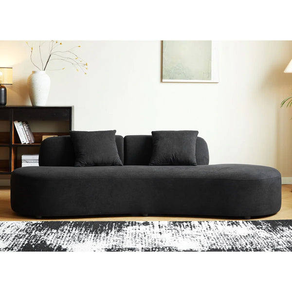 90.2'' Wide half moon design sofa  Wooden Bazar