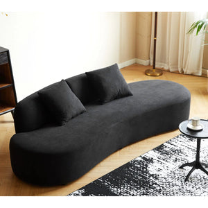 90.2'' Wide half moon design sofa  Wooden Bazar