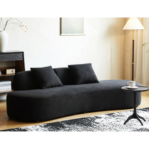 90.2'' Wide half moon design sofa  Wooden Bazar