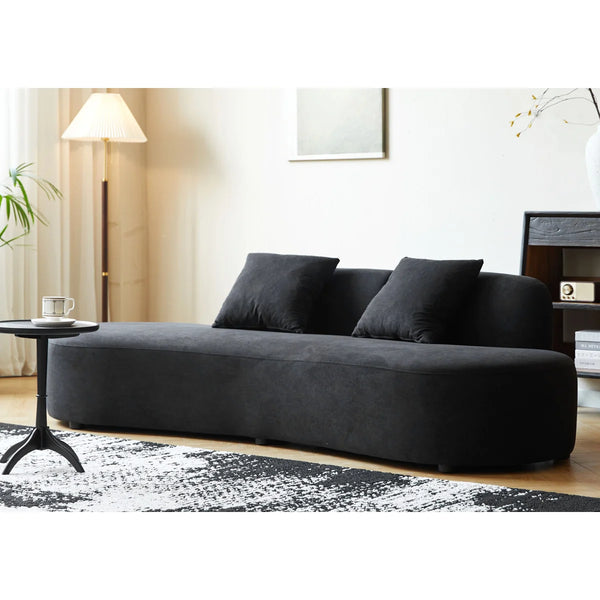 90.2'' Wide half moon design sofa  Wooden Bazar