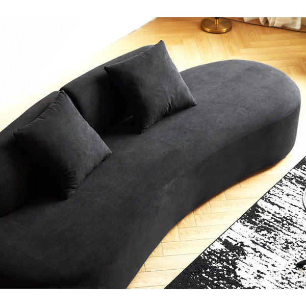 90.2'' Wide half moon design sofa  Wooden Bazar