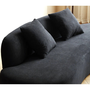 90.2'' Wide half moon design sofa  Wooden Bazar