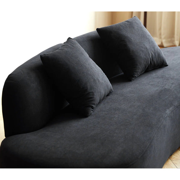 90.2'' Wide half moon design sofa  Wooden Bazar