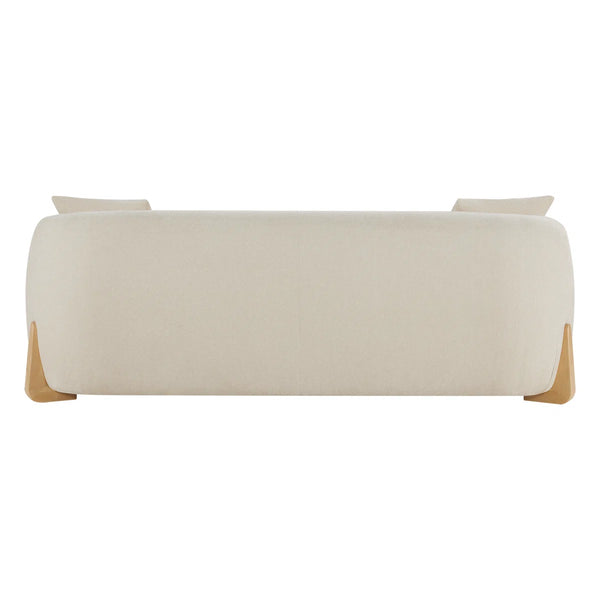 Divaag Upholstered Modern Curved Chenille Sofa with Unique Wood Legs