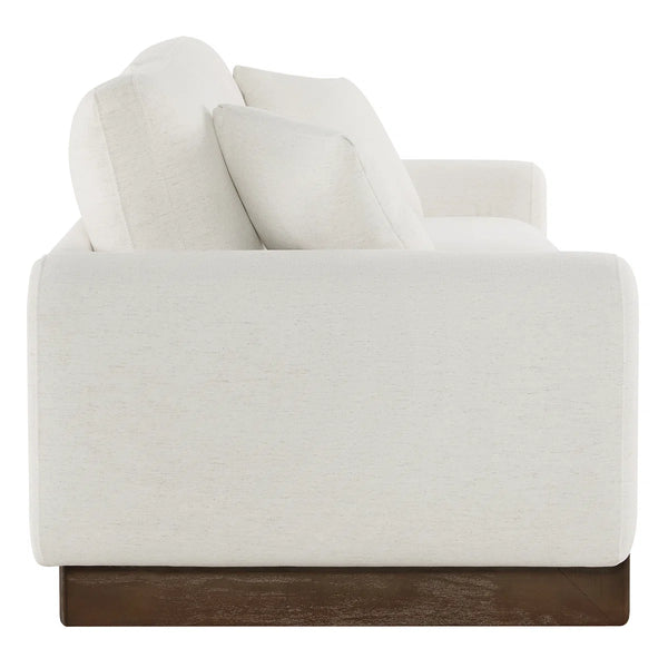 Jackison Upholstered Sofa With Wood Legs - Wooden Bazar