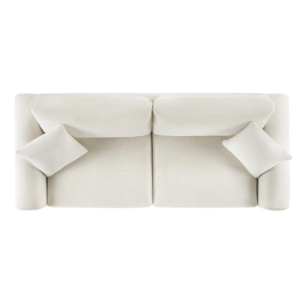 Jackison Upholstered Sofa With Wood Legs - Wooden Bazar