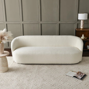 Canvick Boucle Upholstered 3-Seater Sofa - Wooden Bazar