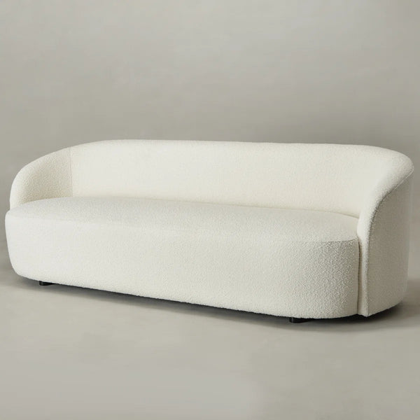 Canvick Boucle Upholstered 3-Seater Sofa - Wooden Bazar
