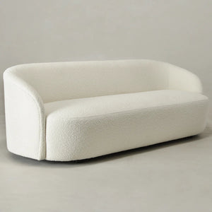 Canvick Boucle Upholstered 3-Seater Sofa - Wooden Bazar
