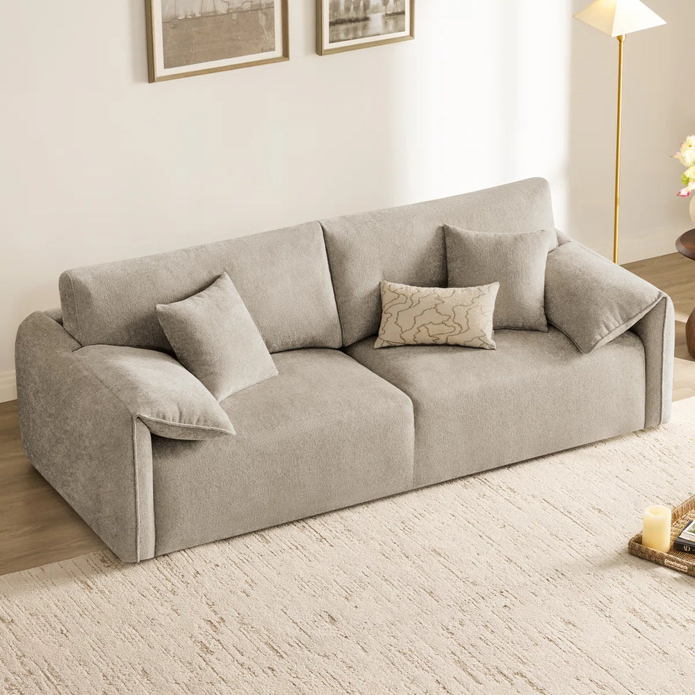 Simperk Upholstered Causal Chenille Sofa - Wooden Bazar