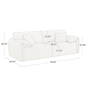 Simperk Upholstered Causal Chenille Sofa - Wooden Bazar