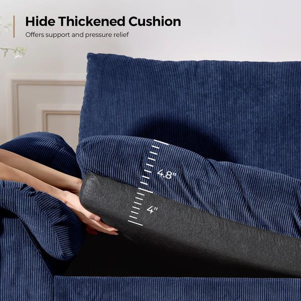 Wimpik Upholstered Sofa With Wood Legs - Wooden bazar