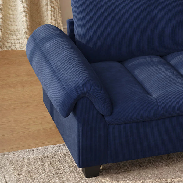 Wimpik Upholstered Sofa With Wood Legs - Wooden bazar