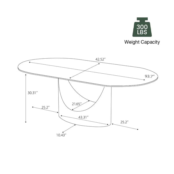 Modern Oval Dining Table Set with Sintered Stone Top and Upholstered Chairs Pre-Assembled Dining Room Furniture
