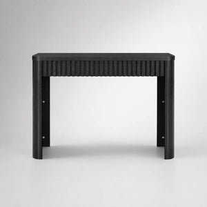 Abdel  Modern Fluted Console Table with Storage  Wooden Bazar