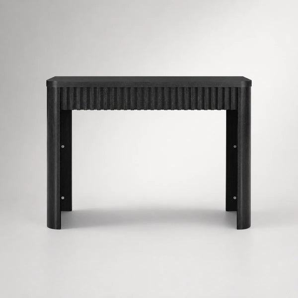 Abdel  Modern Fluted Console Table with Storage  Wooden Bazar