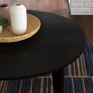 Kello 5 Seater Modern Round Dining Set - Wooden Bazar