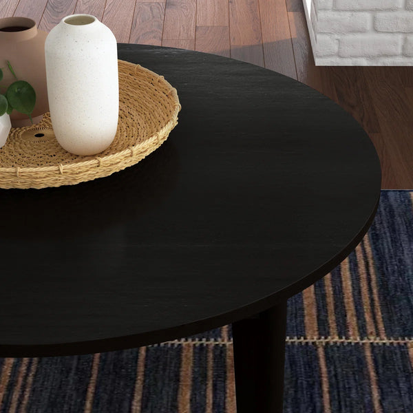 Kello 5 Seater Modern Round Dining Set - Wooden Bazar