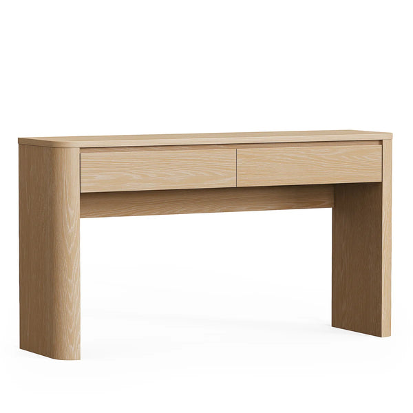 Akshata Uven  Modern Console Table with 2 Drawers for Entryway & Living Room  Wooden Bazar