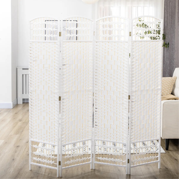 Alaudin Solid Wood Folding Room Divider Privacy Screen  Wooden Bazar
