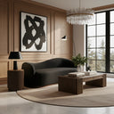 Aldana 92.5" Velvet Upholstered Sofa Wooden Bazar