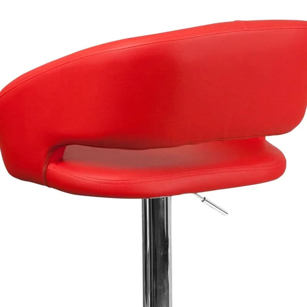 Amberlie Swivel Modern Upholstered Adjustable-Height Bar stool