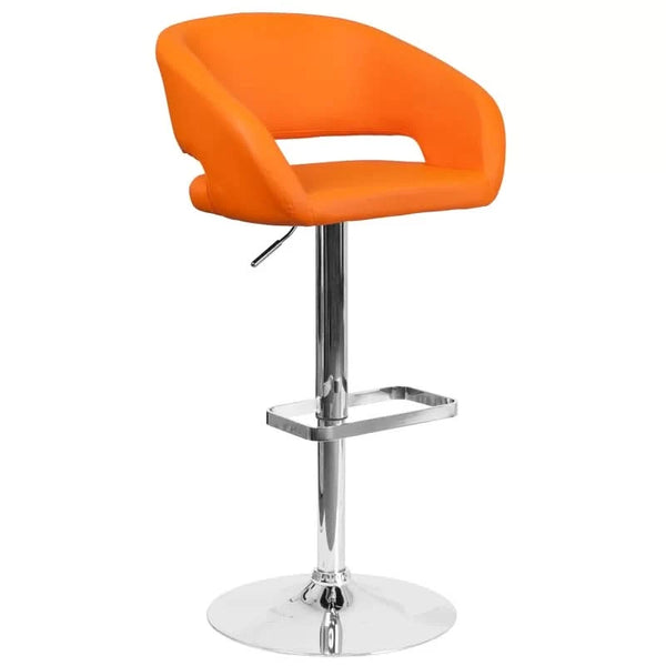 Amberlie Swivel Modern Upholstered Adjustable-Height Bar stool