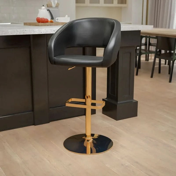 Amberlie Swivel Modern Upholstered Adjustable-Height Bar stool