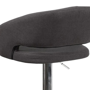 Amberlie Swivel Modern Upholstered Adjustable-Height Bar stool