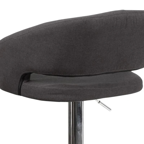 Amberlie Swivel Modern Upholstered Adjustable-Height Bar stool