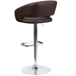 Amberlie Swivel Modern Upholstered Adjustable-Height Bar stool
