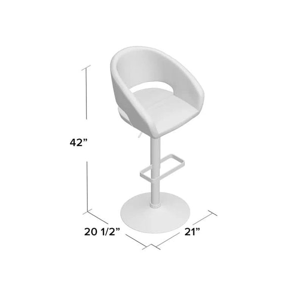 Amberlie Swivel Modern Upholstered Adjustable-Height Bar stool