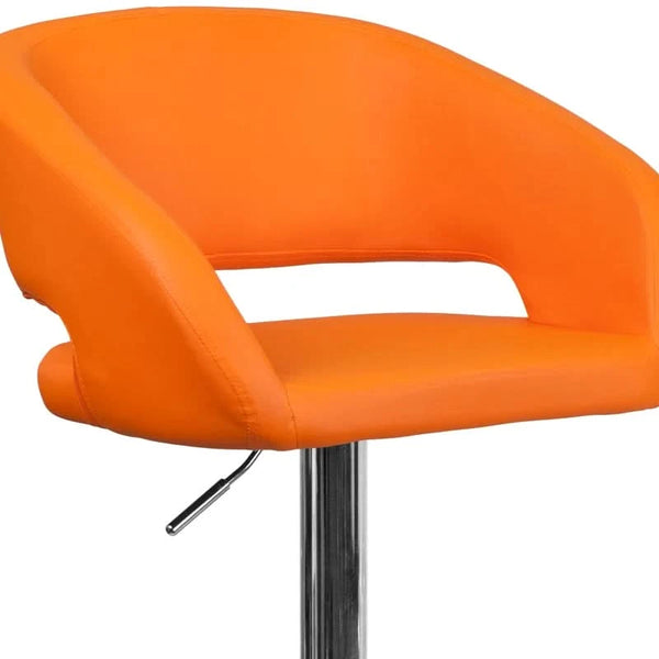 Amberlie Swivel Modern Upholstered Adjustable-Height Bar stool