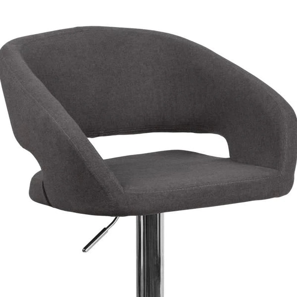 Amberlie Swivel Modern Upholstered Adjustable-Height Bar stool
