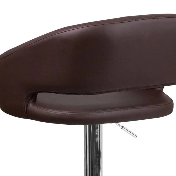 Amberlie Swivel Modern Upholstered Adjustable-Height Bar stool