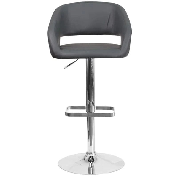 Amberlie Swivel Modern Upholstered Adjustable-Height Bar stool