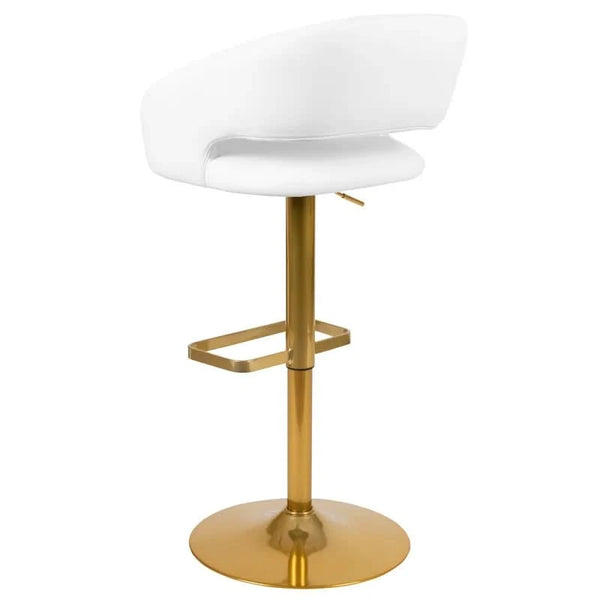 Amberlie Swivel Modern Upholstered Adjustable-Height Bar stool
